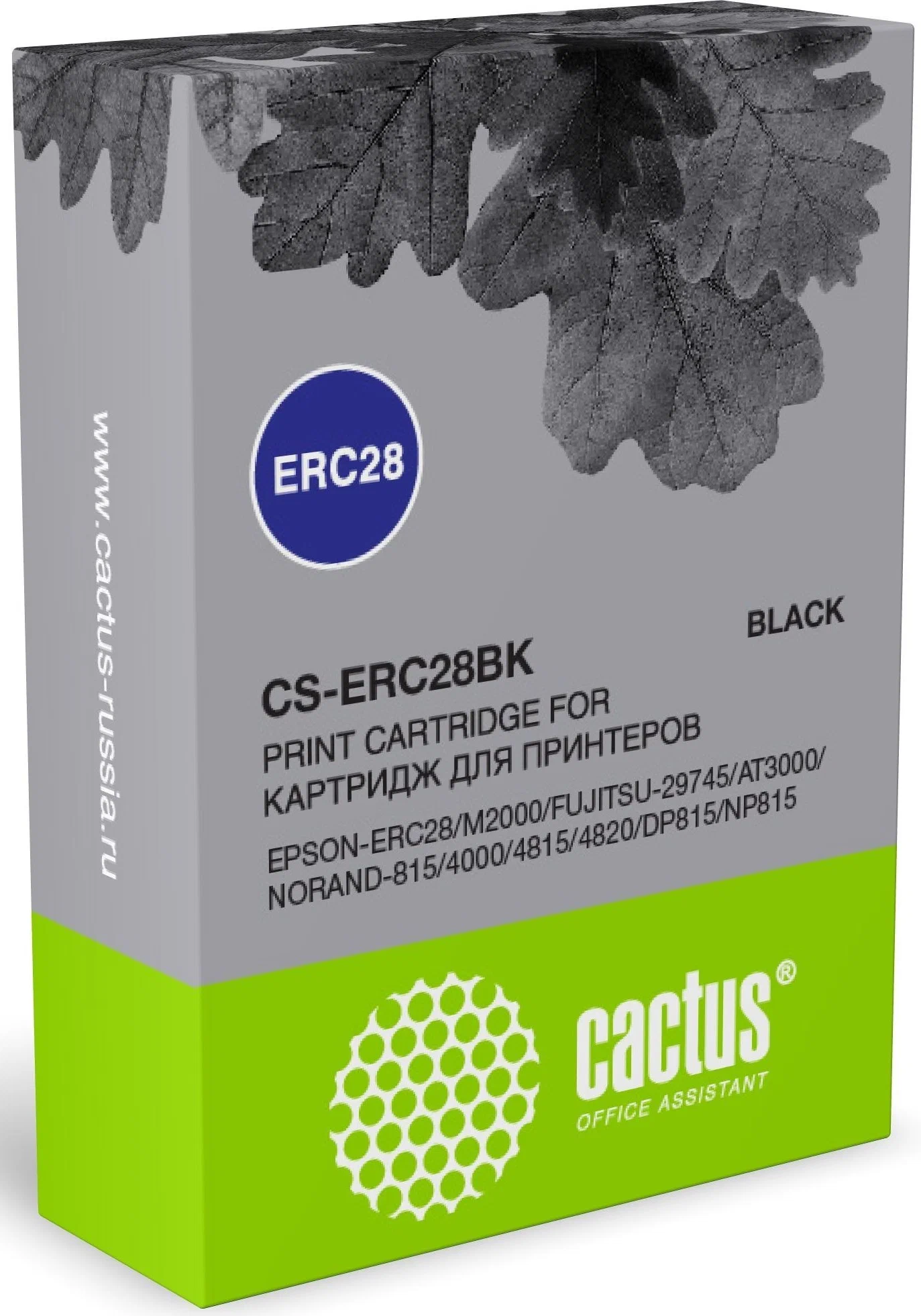 Картридж Cactus ERC28 CS-ERC28BK, черный, для матричной печати